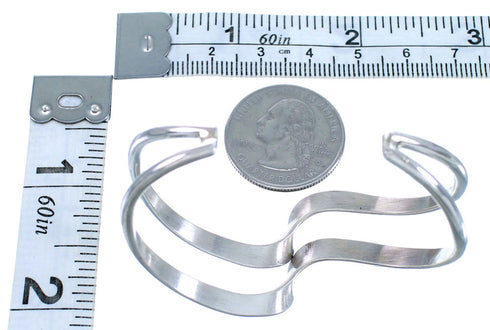 Navajo Indian Authentic Sterling Silver Cuff Bracelet SX112812